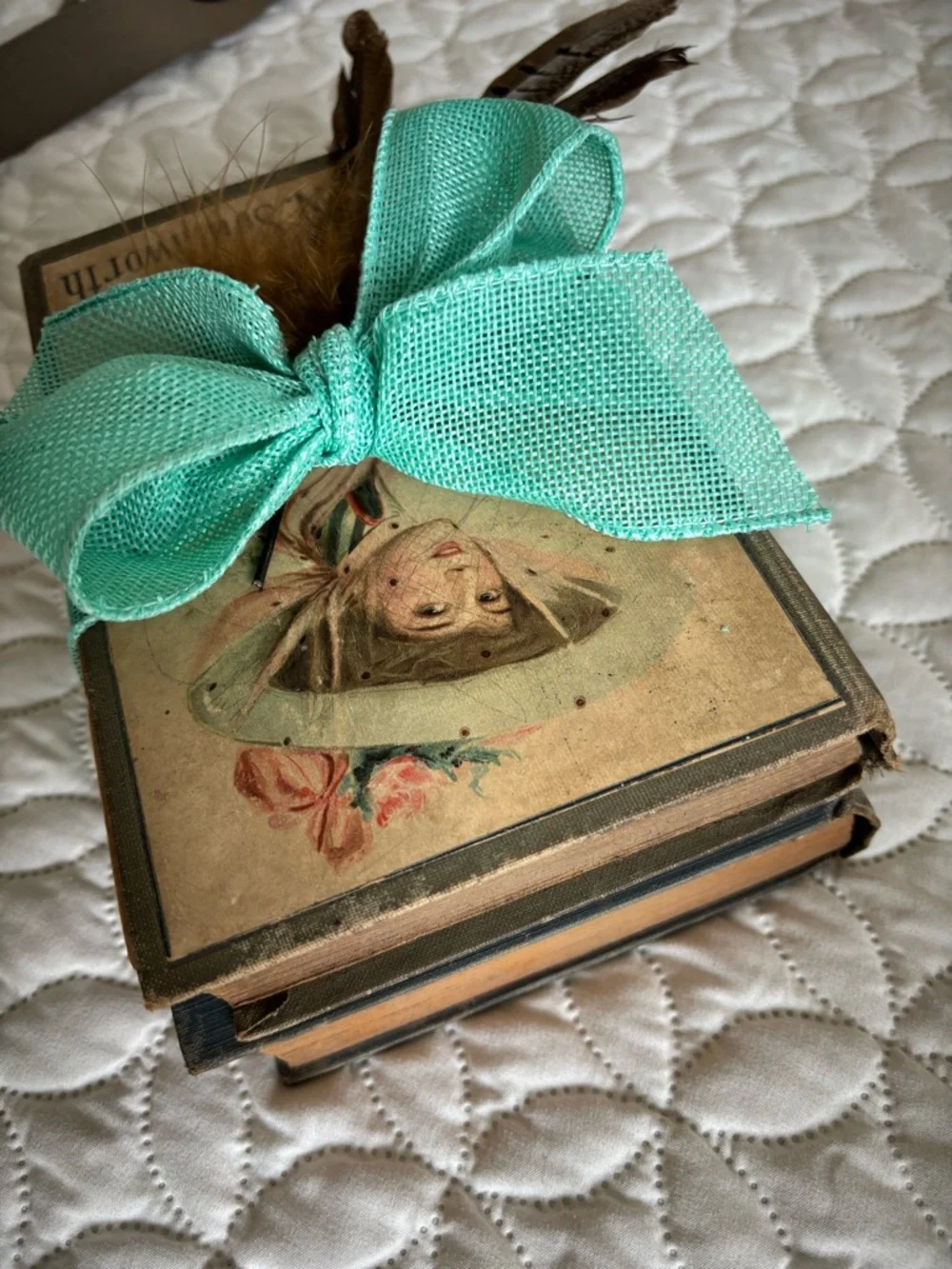 Vintage Book Stack 1924 Peacock’s Feathers by Bailey and  Capitola by Southward